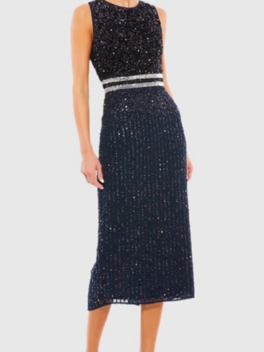 Mac Duggal Midi Sequin Sheath dress